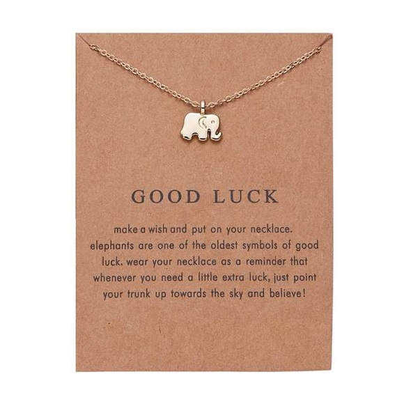 Jewelry - Good Luck Elephant Summer Quote Necklace